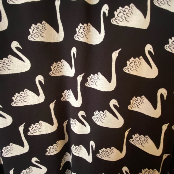 Maeve mini dress with whimsical print and gold ribbon detail at waist. - Picture 3 of 4